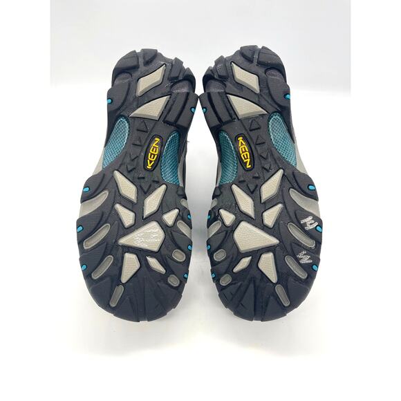 Keen Women's Targhee II Mid Waterproof Hiking Boots Gray & Blue Size 8.5 - Picture 6 of 7